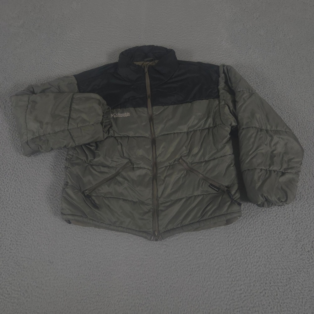 VINTAGE Columbia Jacket Mens M Multi Titanium Nylon Puffer Packable Full Zip 90s